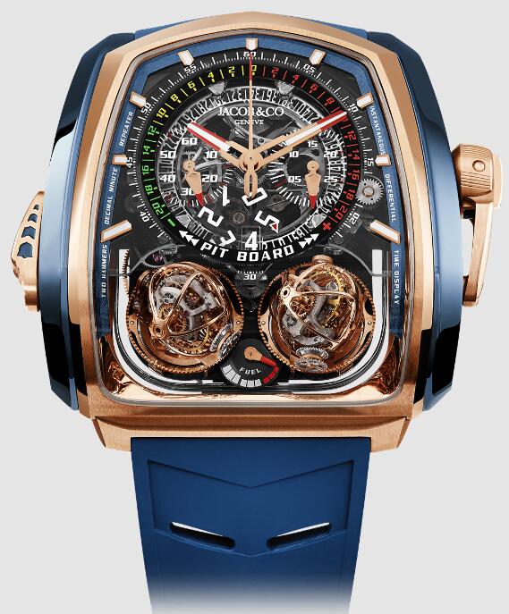 Jacob & Co. TWIN TURBO FURIOUS BLUE TITANIUM TT200.40.BC.AC.A Watch Replica Jacob and Co Watch Price